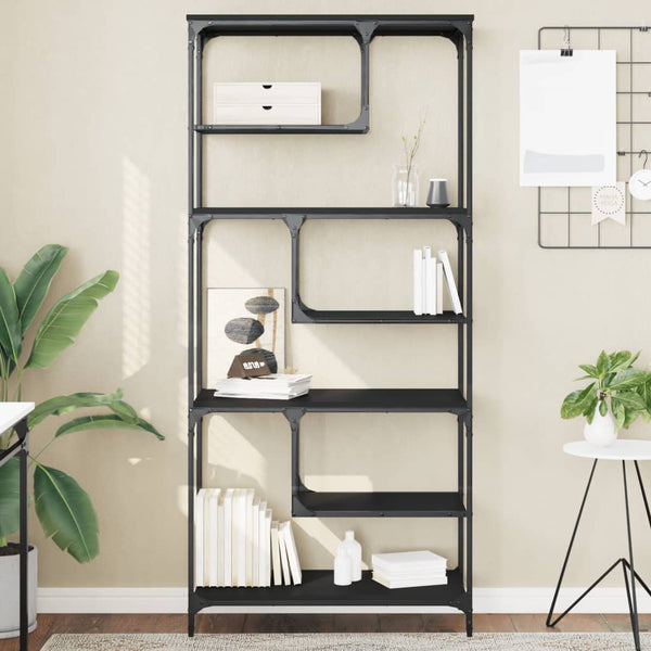 Bookshelves Bookcase Black 81X36x176 Cm Engineered Wood