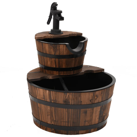 Outdoor Fountains Water Fountain With Pump Solid Wood Fir