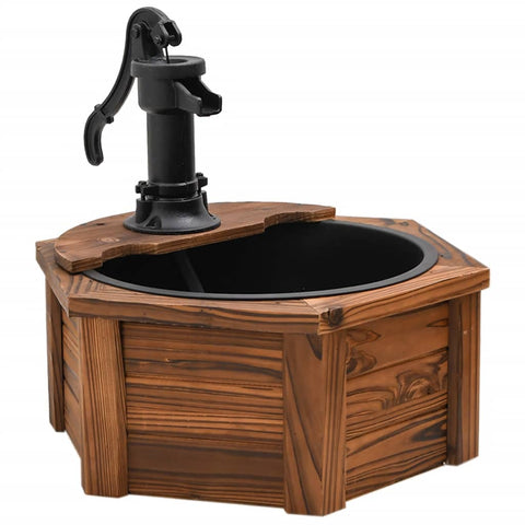 Outdoor Fountains Water Fountain With Pump 57X57x53 Cm Solid Wood Fir