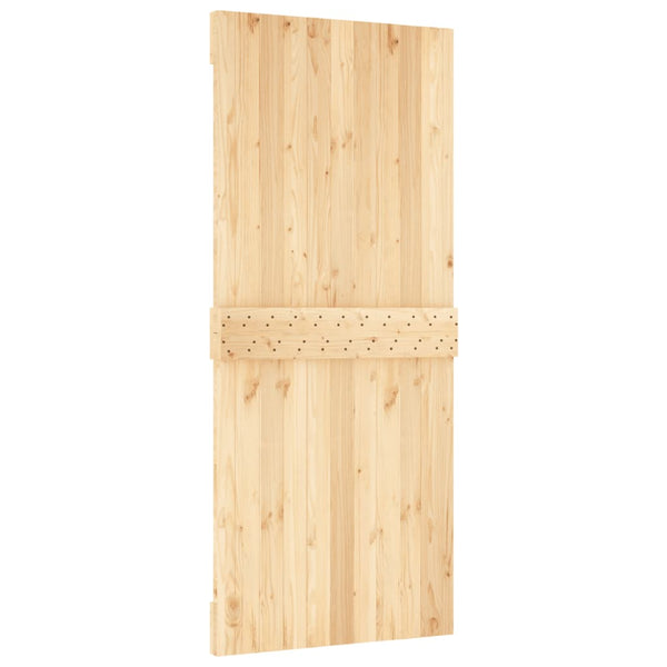 Sliding Door Hardware Sliding Door With Hardware Set 90X210 Cm Solid Wood Pine