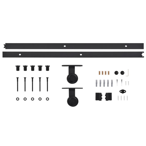 Sliding Door Hardware Sliding Door With Hardware Set 100X210 Cm Solid Wood Pine