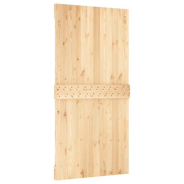 Sliding Door Hardware Sliding Door With Hardware Set 100X210 Cm Solid Wood Pine