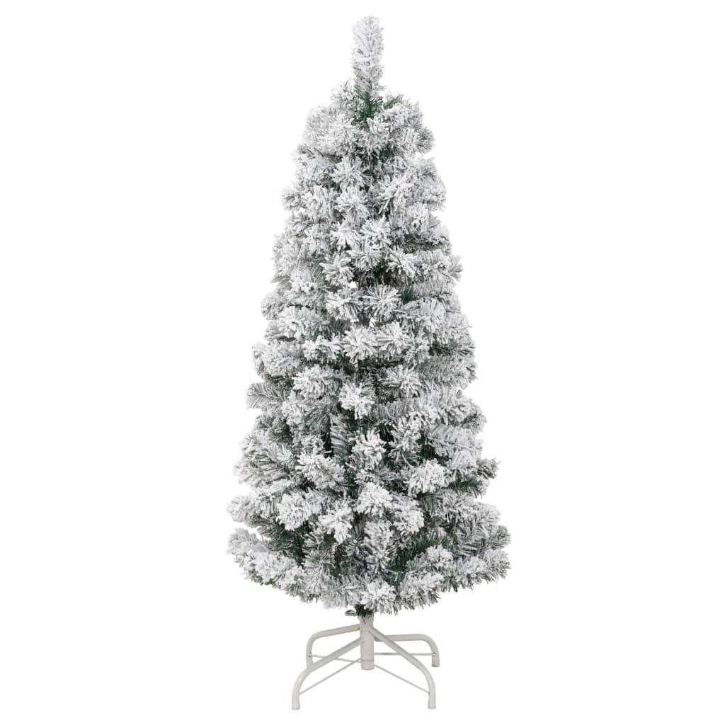 Seasonal Decorations Artificial Hinged Christmas Tree With Flocked Snow 150 Cm