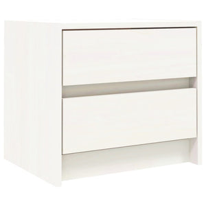 Bedside Tables Bedside Cabinet White 40X31x35.5 Cm Solid Wood Pine