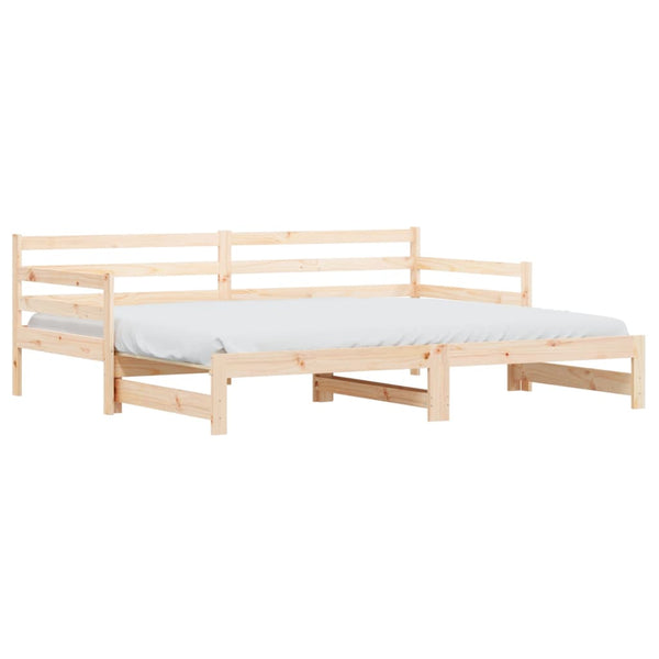 Sofa Beds Daybed With Trundle 92X187 Cm Single Size Solid Wood Pine