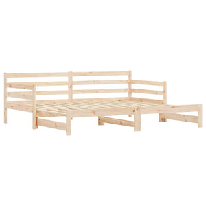 Sofa Beds Daybed With Trundle 92X187 Cm Single Size Solid Wood Pine