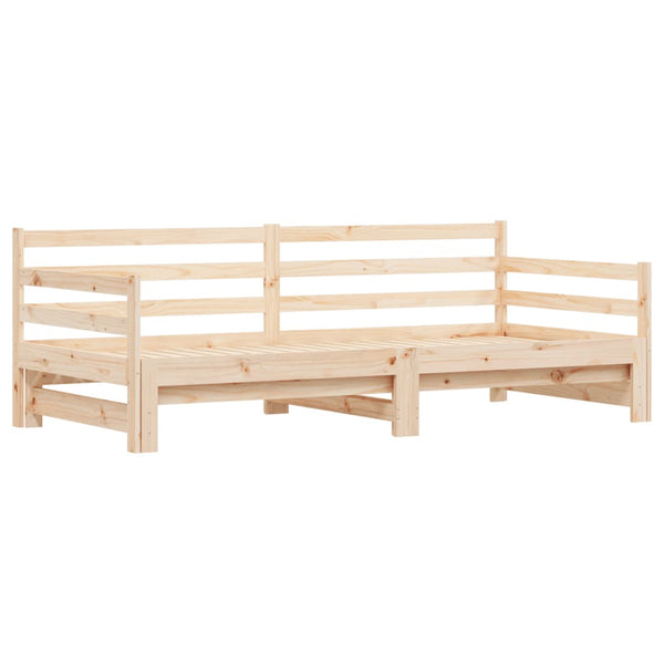 Sofa Beds Daybed With Trundle 92X187 Cm Single Size Solid Wood Pine