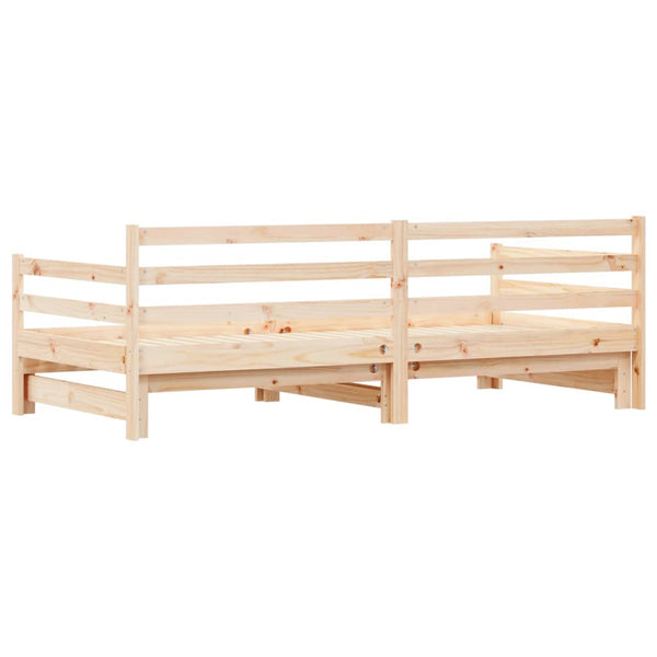 Sofa Beds Daybed With Trundle 92X187 Cm Single Size Solid Wood Pine