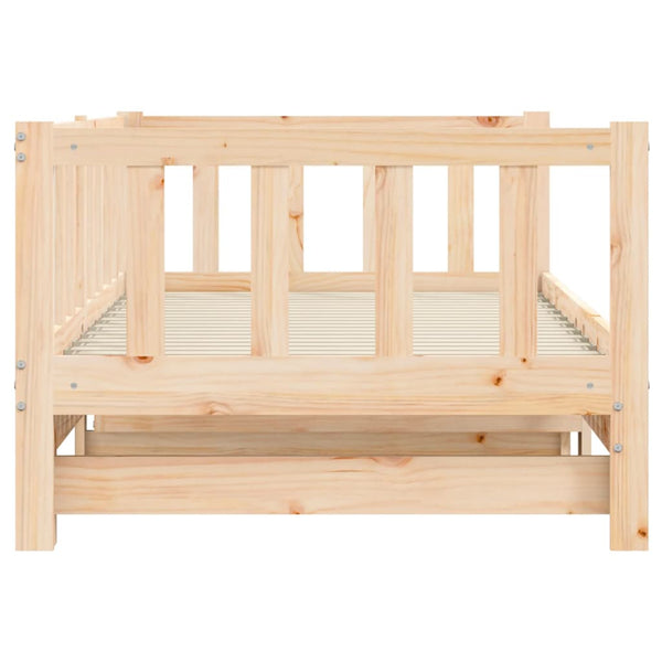 Single Bed Frames Day Bed With Trundle 92X187 Cm Single Size Solid Wood Pine