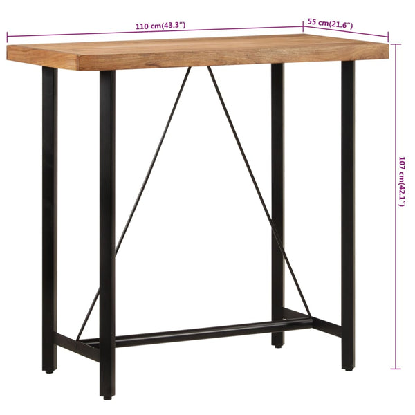 Bar Tables Bar Table 110X55x107 Cm Solid Wood Acacia And Iron