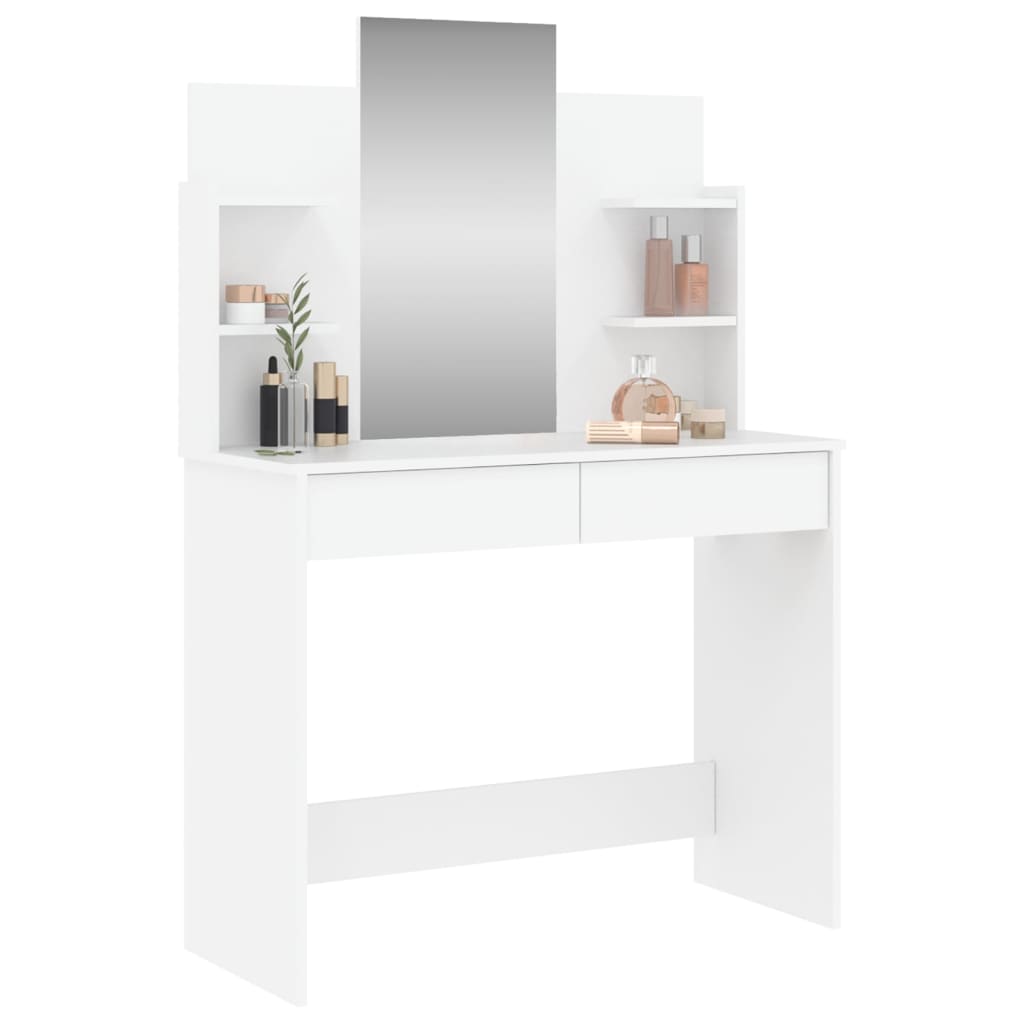 Dressing Tables Dressing Table With Mirror White 96X39x142 Cm