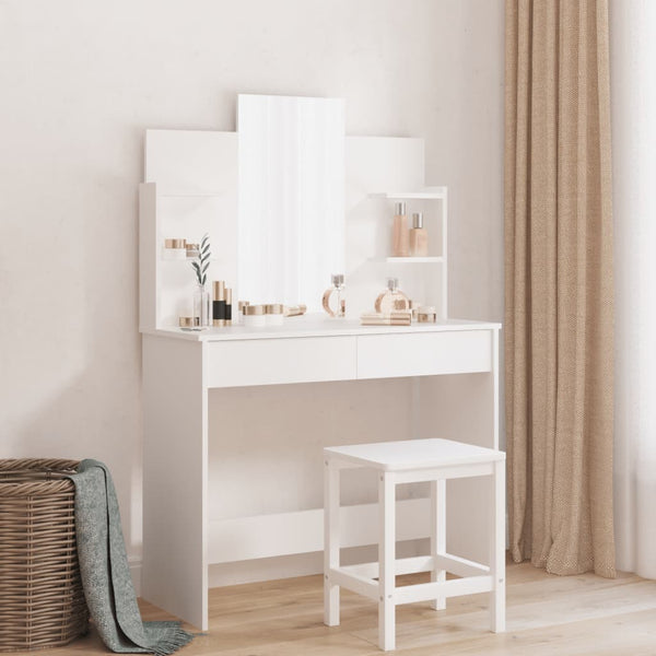 Dressing Tables Dressing Table With Mirror White 96X39x142 Cm