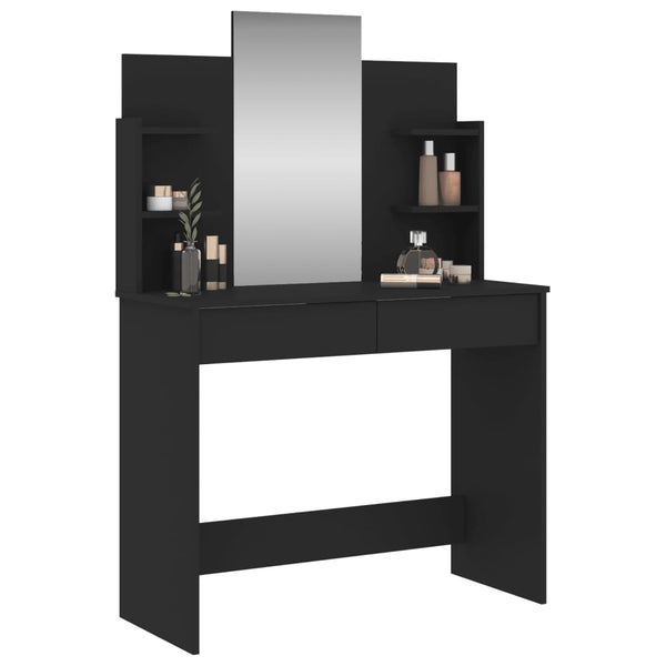 Dressing Tables Dressing Table With Mirror Black 96X39x142 Cm