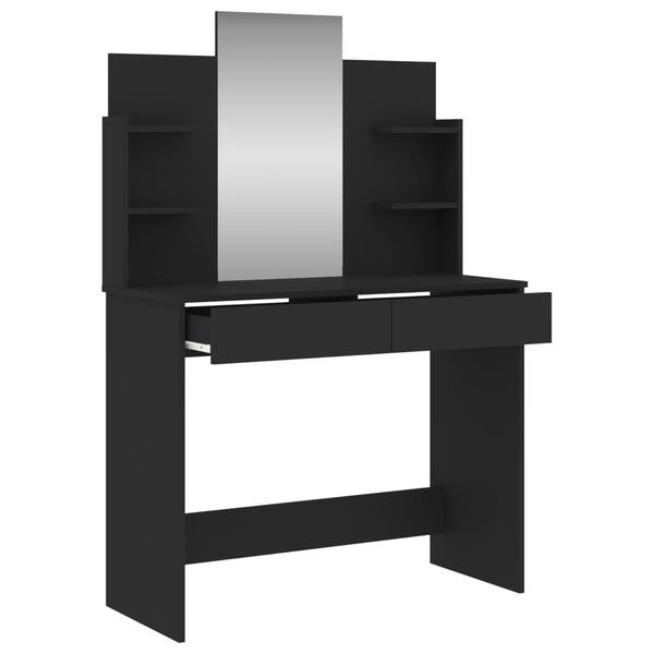 Dressing Tables Dressing Table With Mirror Black 96X39x142 Cm