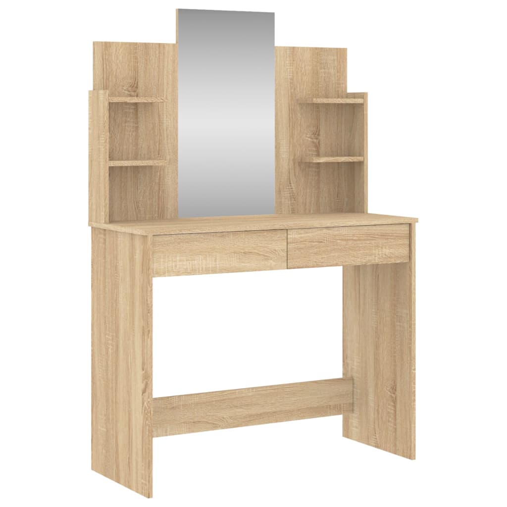 Dressing Tables Dressing Table With Mirror Sonoma Oak 96X39x142 Cm