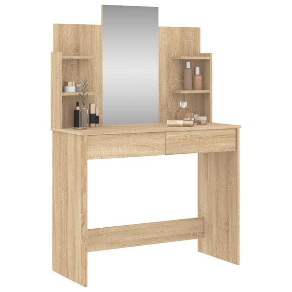 Dressing Tables Dressing Table With Mirror Sonoma Oak 96X39x142 Cm