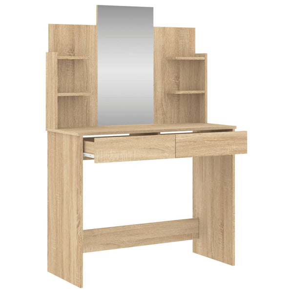 Dressing Tables Dressing Table With Mirror Sonoma Oak 96X39x142 Cm