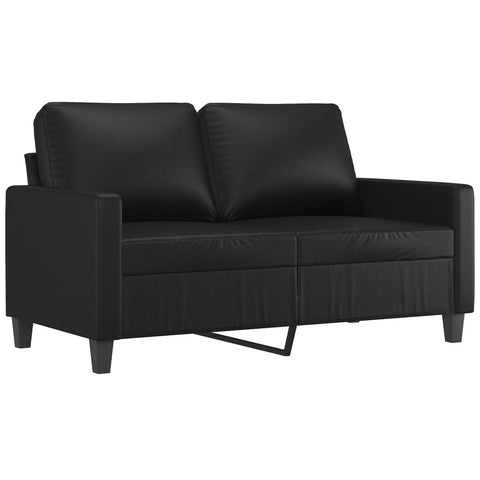 Sofas, Armchairs & Couches 2 Seater Sofa Black 120 Cm Faux Leather