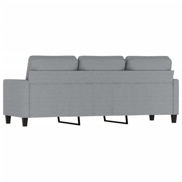 Sofas, Armchairs & Couches 3 Seater Sofa Light Grey 180 Cm Fabric