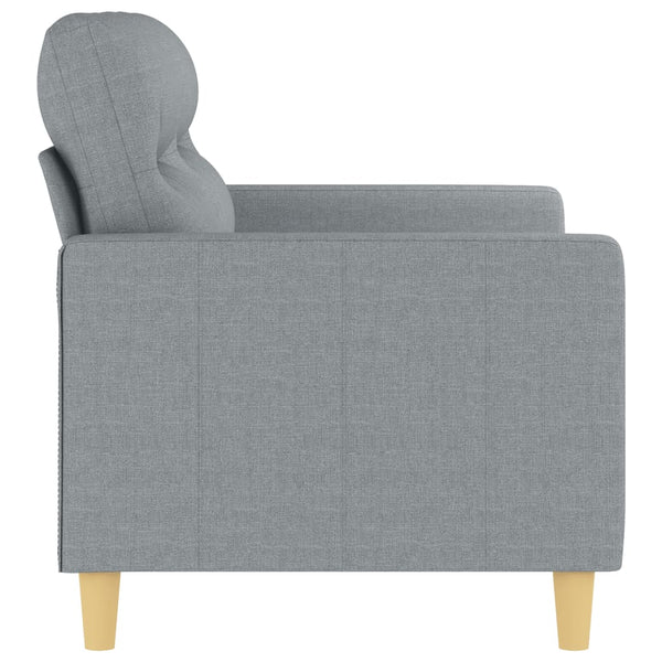 Sofas, Armchairs & Couches 2 Seater Sofa Light Grey 120 Cm Fabric