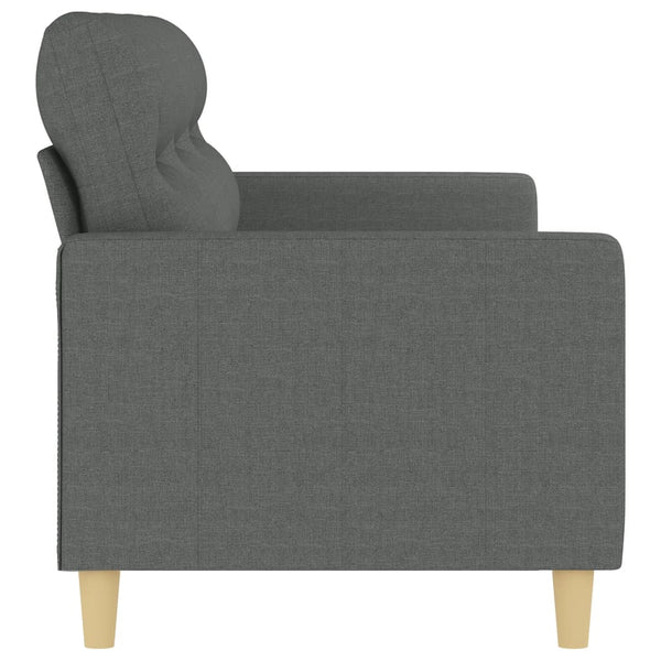 Sofas, Armchairs & Couches 3 Seater Sofa Dark Grey 180 Cm Fabric