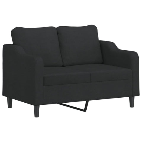 Sofas, Armchairs & Couches 2 Seater Sofa Black 120 Cm Fabric