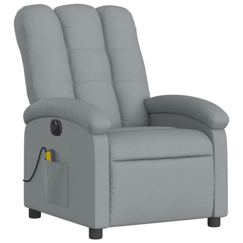 Electric Massage Chairs Electric Massage Recliner Chair Light Grey Fabric