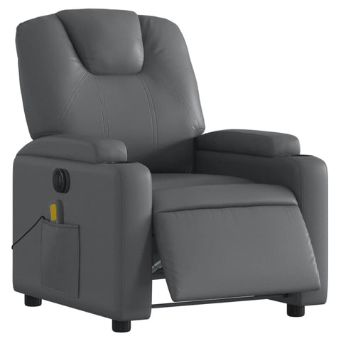 Electric Massage Chairs Electric Massage Recliner Chair Grey Faux Leather