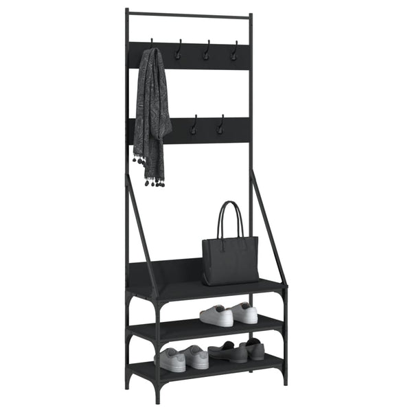 Garment Racks Clothes Rack With Shoe Storage Black 72X34x184 Cm