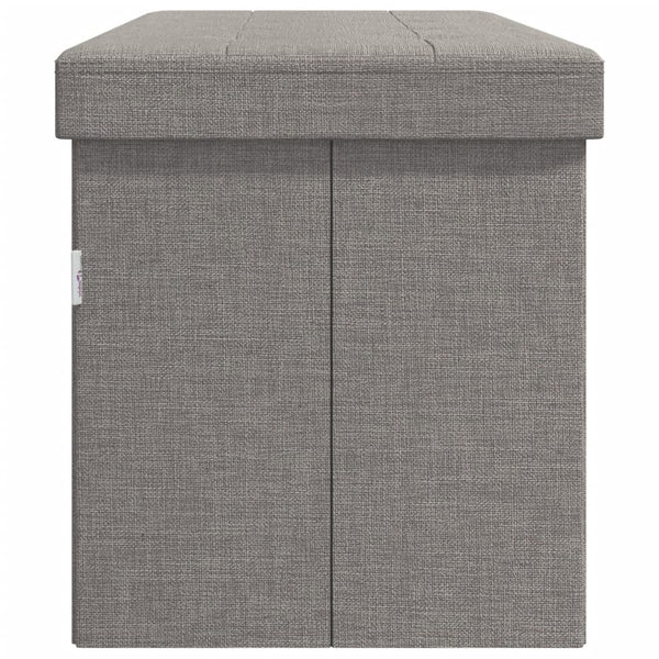 Benches Storage Bench Foldable Light Grey Faux Linen