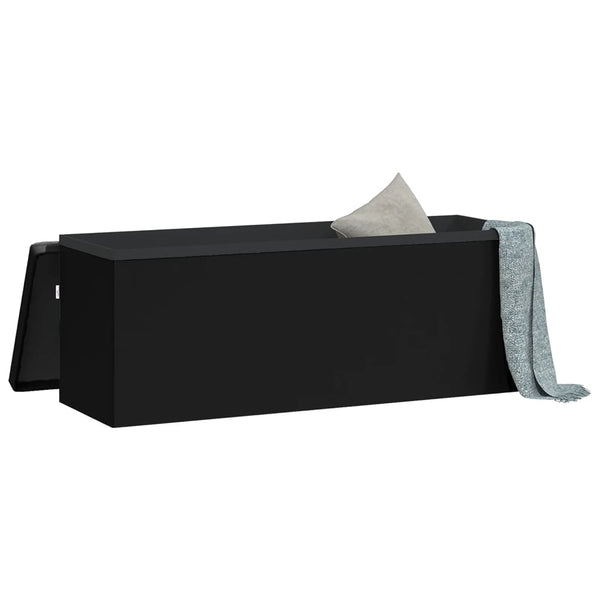 Benches Storage Bench Foldable Black Pvc