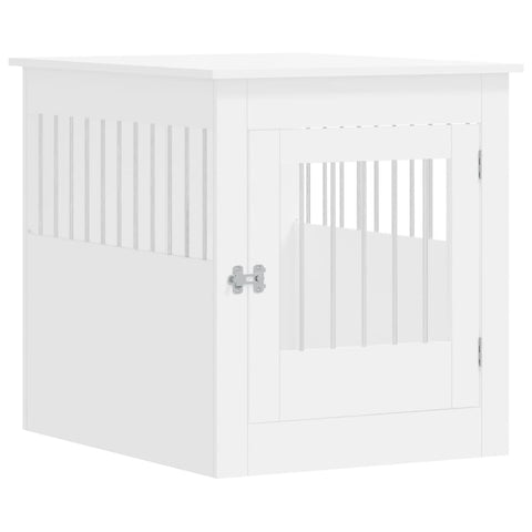 Small Animal Supplies Dog Crate Furniture White 64.5X80x71 Cm Engineered Wood