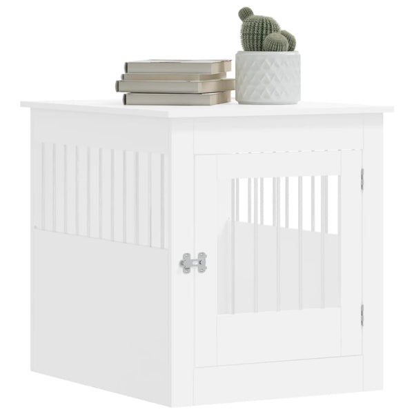 Small Animal Supplies Dog Crate Furniture White 64.5X80x71 Cm Engineered Wood