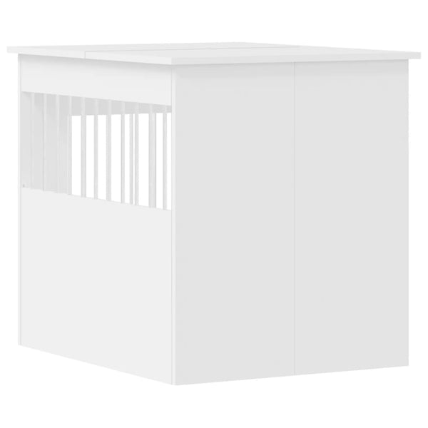 Small Animal Supplies Dog Crate Furniture White 64.5X80x71 Cm Engineered Wood