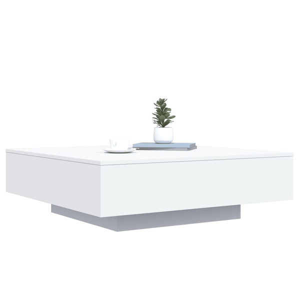 Coffee Tables Coffee Table White 100X100x31 Cm Engineered Wood