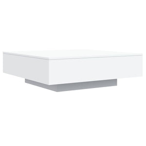 Coffee Tables Coffee Table With Led Lights White 100X100x31 Cm