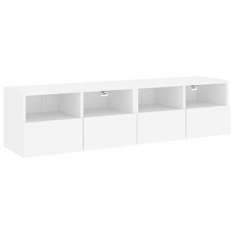 TV Stands & Entertainment Units Tv Wall Cabinets 2 Pcs White 60X30x30 Cm Engineered Wood