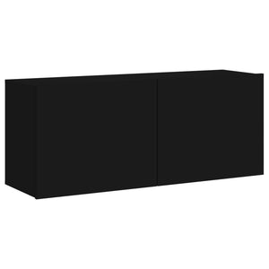 TV Stands & Entertainment Units Tv Cabinet Wall Mounted Black 100X30x41 Cm