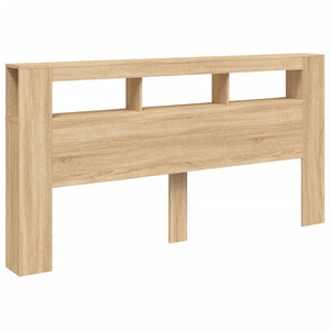 Headboards & Footboards Led Headboard Sonoma Oak 200 Cm Engineered Wood