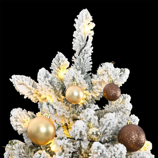 Seasonal Decorations Artificial Hinged Christmas Tree 300 Leds & Ball Set 180 Cm