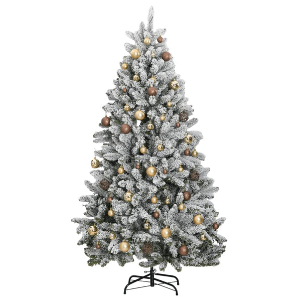 Seasonal Decorations Artificial Hinged Christmas Tree 300 Leds & Ball Set 180 Cm