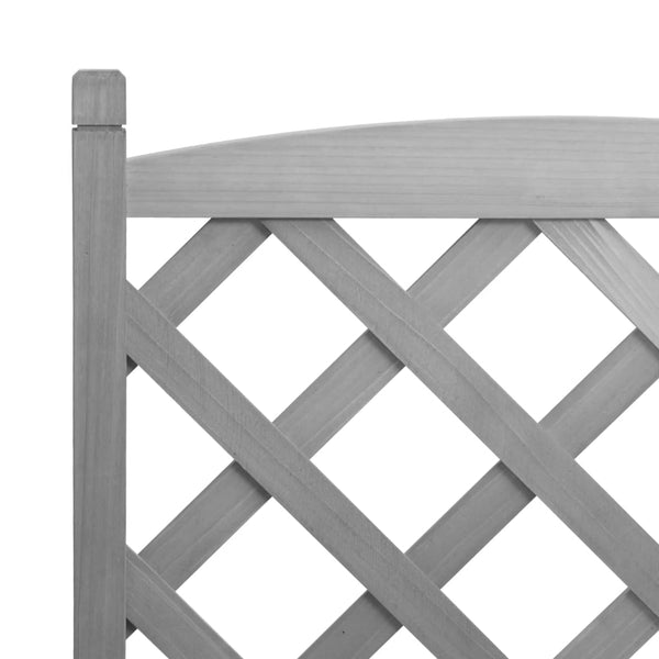 Trellises Planter With Trellis Grey Solid Wood Fir