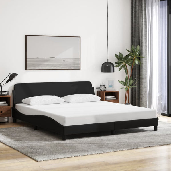 Queen Bed Frames Bed Frame With Headboard Black 152X203 Cm Fabric