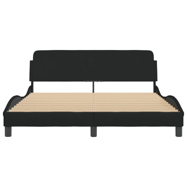 Queen Bed Frames Bed Frame With Headboard Black 152X203 Cm Fabric