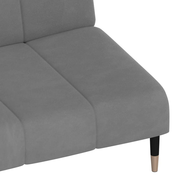 Kids Sofas Armchairs 2 Seater Sofa Bed Light Grey Velvet