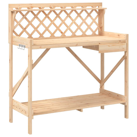 Trellises Potting Bench With Trellis Solid Wood Fir