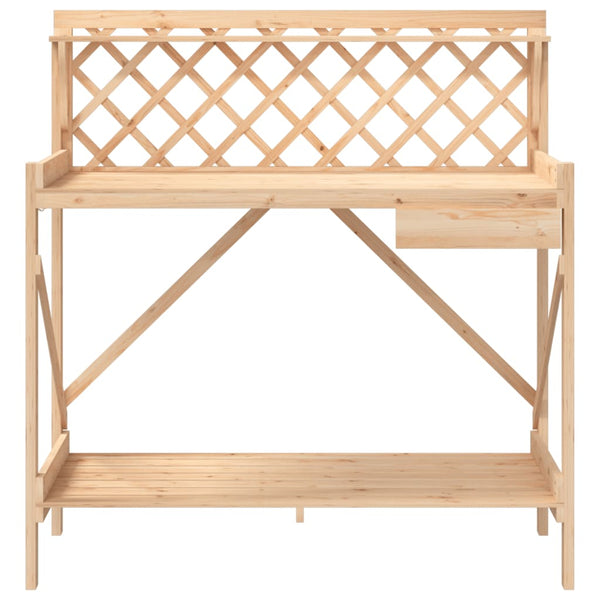 Trellises Potting Bench With Trellis Solid Wood Fir