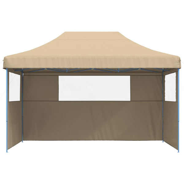 Marquees Foldable Party Tent Pop Up With 3 Sidewalls Beige