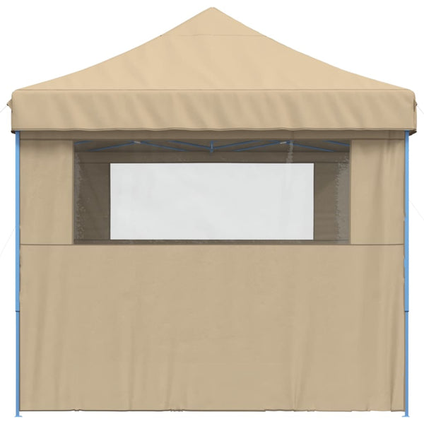 Marquees Foldable Party Tent Pop Up With 3 Sidewalls Beige