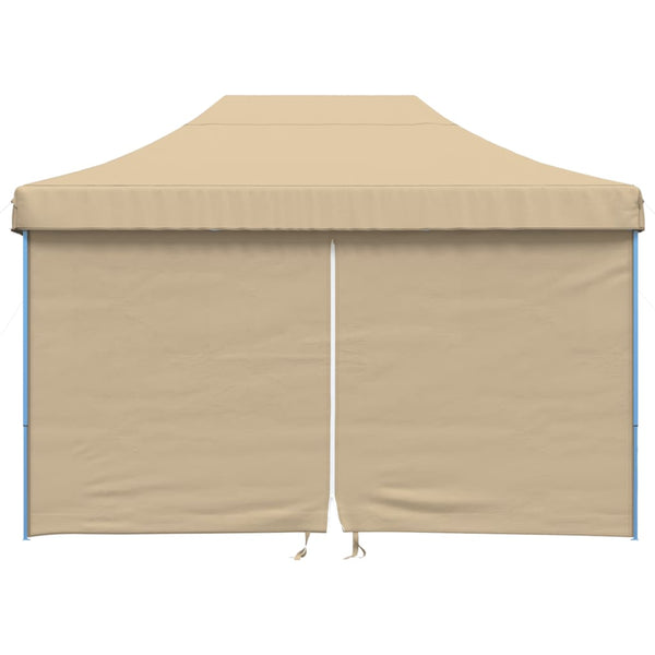 Awning & Canopy Parts Foldable Party Tent Pop Up With 4 Sidewalls Beige